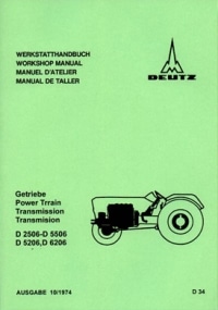 Traktor Ersatzteilliste Deutz Schlepper D5506 