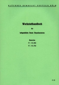 Werkstatthandbuch Deutz Motor 612 Traktor F2L612 